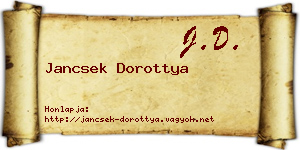 Jancsek Dorottya névjegykártya