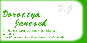 dorottya jancsek business card